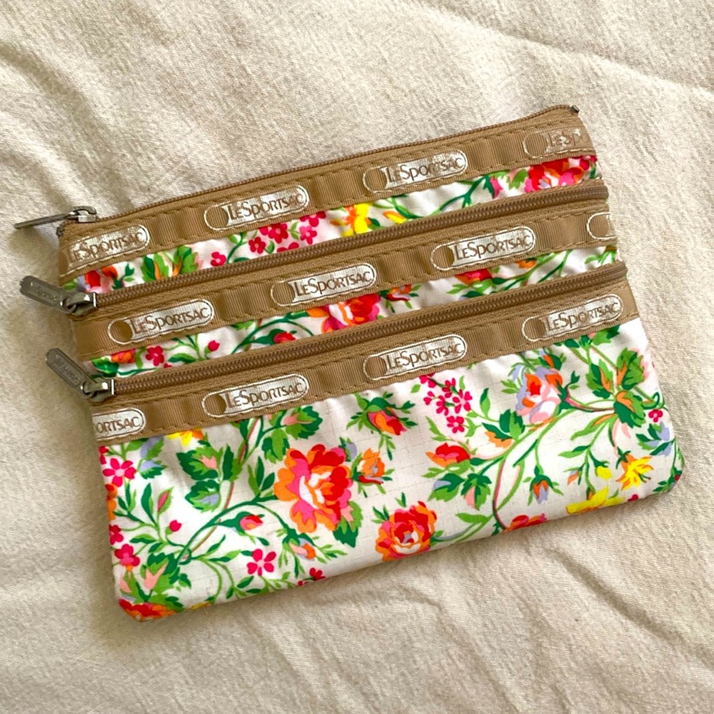 LeSportsac Floral Zippered Pouch